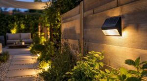 On s'obstine tous à tirer des câbles au fond du jardin : cette lampe solaire murale Action à 6 euros éclaire les allées sans prise dès avril