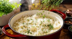 Riz toujours fade ? Ce chef ajoute ces 2 herbes à la fin et vous ne cuisinerez plus jamais votre riz pareil